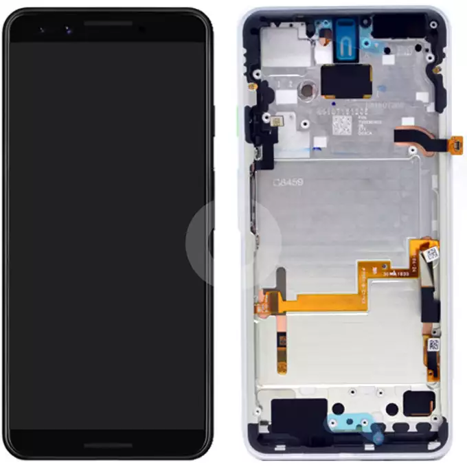 LCD Touchscreen (excl adhesive) - White, Google Pixel 3