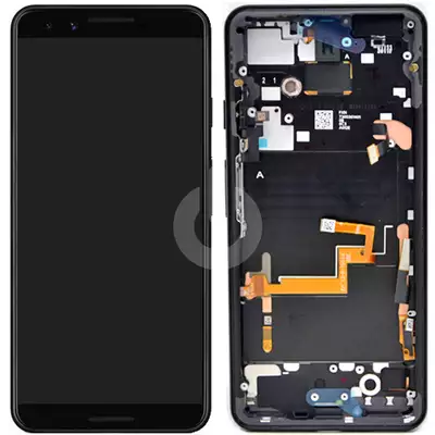 LCD Touchscreen (excl adhesive) - Black, Google Pixel 3