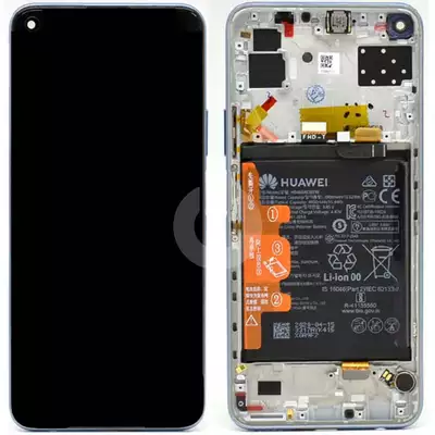 LCD touchscreen incl. Battery - Silver, Huawei P40 Lite 5G