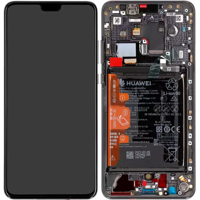 LCD Touchscreen incl. Battery - Black, Huawei Mate 30