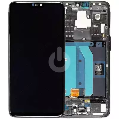 LCD Touchscreen - Mirror Black, One Plus 6