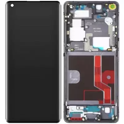 LCD Touchscreen incl. frame - Black, for model Oppo Find X2 Pro