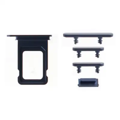Zestaw przycisków + szufladka karty sim do iPhone 14 Plus - niebieski