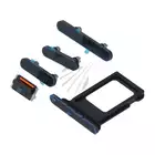 Zestaw przycisków + szufladka karty sim do iPhone 14 Pro Max - czarny