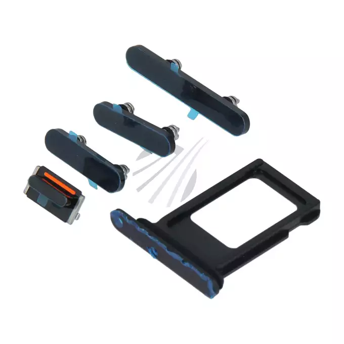 Zestaw przycisków + szufladka karty sim do iPhone 14 Pro Max - czarny