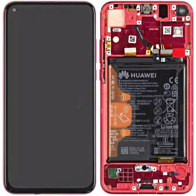 Wyświetlacz + bateria do Huawei Honor View 20 - czerwony