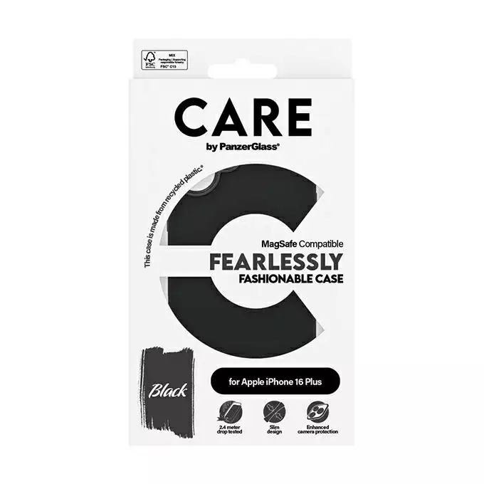 Etui CARE by PanzerGlass Fashion iPhone 16 Plus czarny MagSafe
