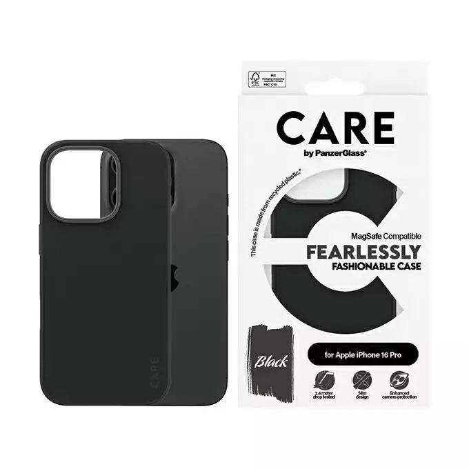 Etui CARE by PanzerGlass Fashion iPhone 16 Pro czarny MagSafe