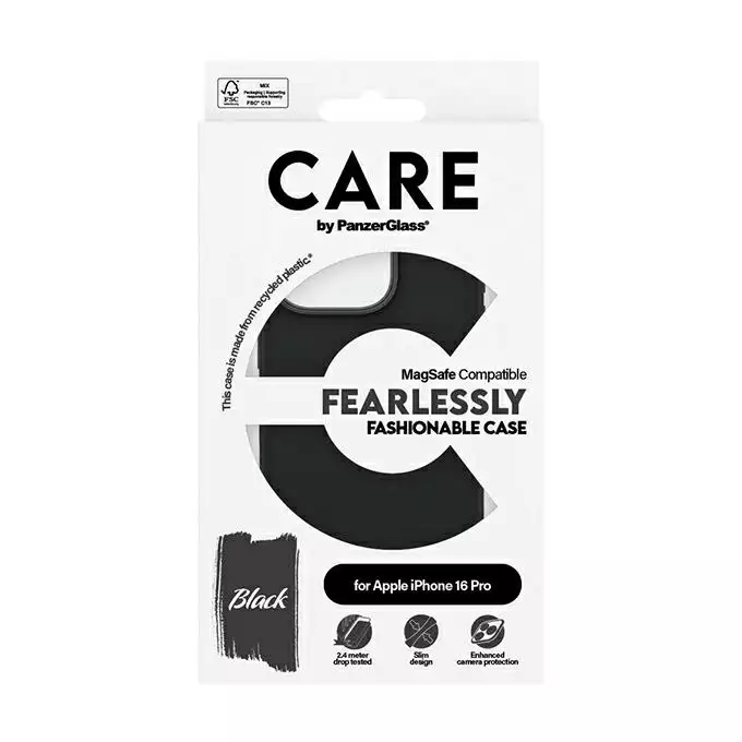 Etui CARE by PanzerGlass Fashion iPhone 16 Pro czarny MagSafe