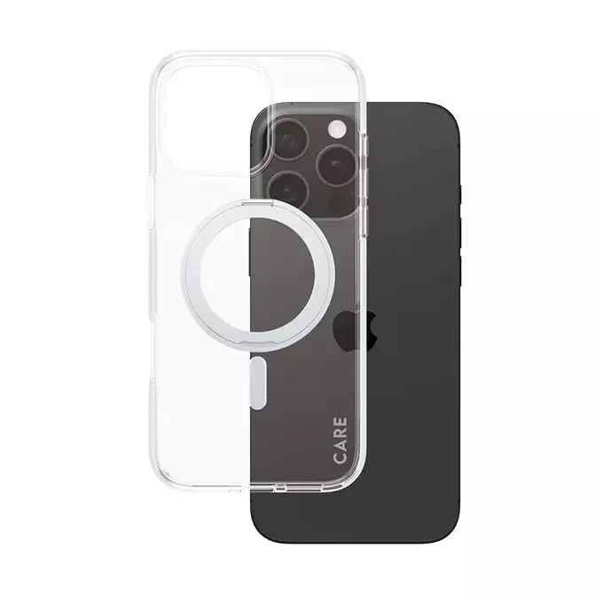 Etui CARE by PanzerGlass Feature Kickstand iPhone 16 Pro Max srebrny MagSafe