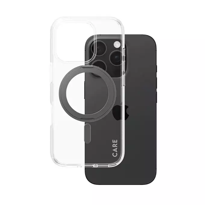 Etui CARE by PanzerGlass Feature Kickstand iPhone 16 Pro czarny MagSafe