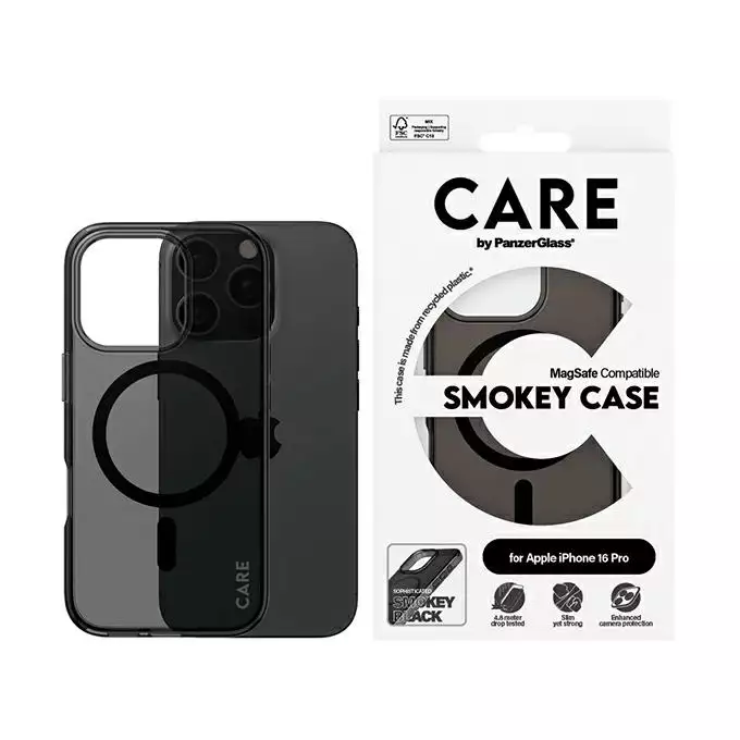 Etui CARE by PanzerGlass Flagship iPhone 16 Pro dymny MagSafe