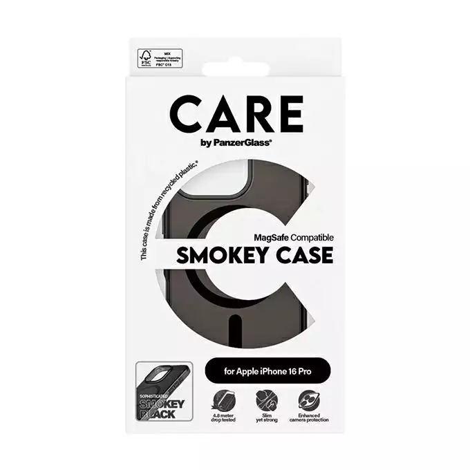 Etui CARE by PanzerGlass Flagship iPhone 16 Pro dymny MagSafe