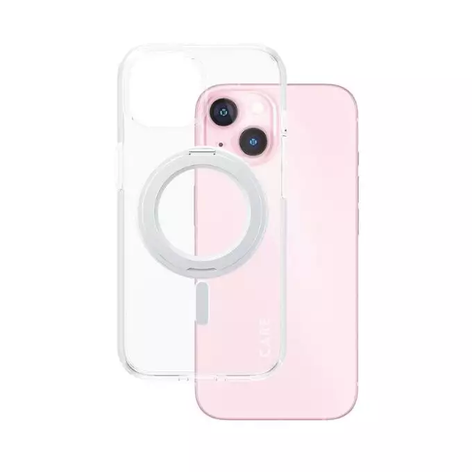 Etui CARE by PanzerGlass Kickstand iPhone 15 MagSafe srebrny