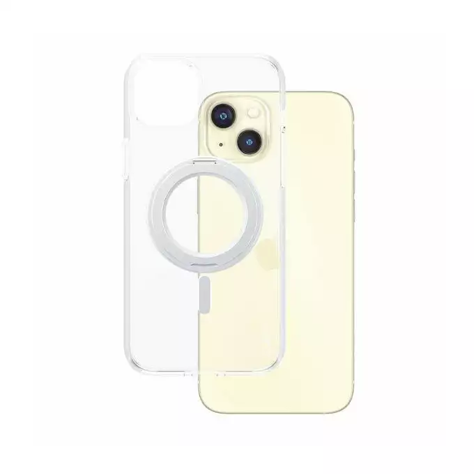 Etui CARE by PanzerGlass Kickstand iPhone 15 Plus MagSafe srebrny
