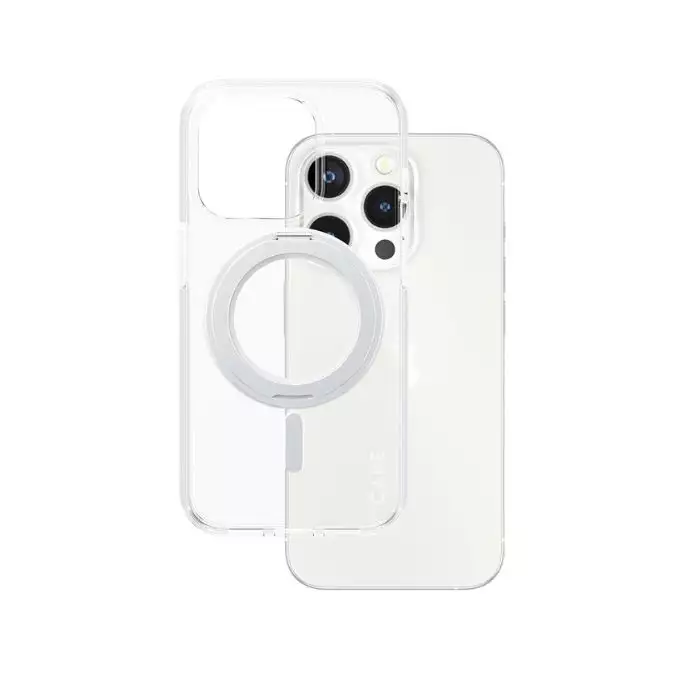 Etui CARE by PanzerGlass Kickstand iPhone 15 Pro MagSafe srebrny