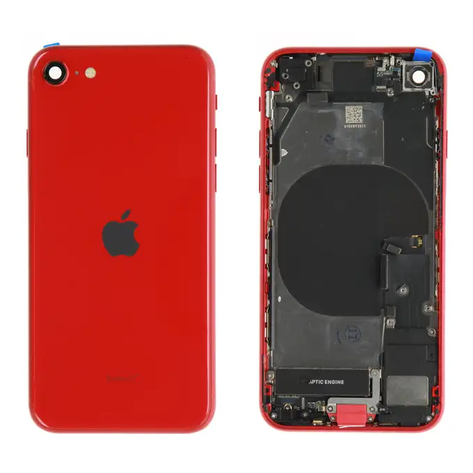 Klapka baterii (Pulled A) incl. small parts - Czerwona; do iPhone SE (2020)