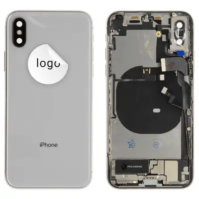 Klapka baterii (Pulled A) incl. small parts - Srebrna; do iPhone X