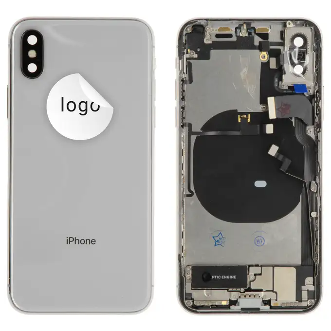 Klapka baterii (Pulled A) incl. small parts - Srebrna; do iPhone X