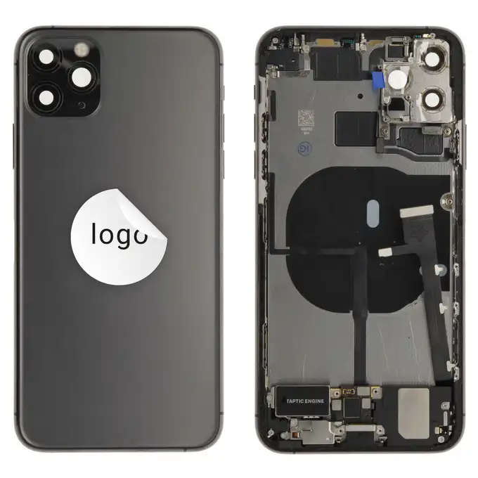 Klapka baterii (Pulled A) incl. small parts -  Szara; do iPhone 11 Pro Max