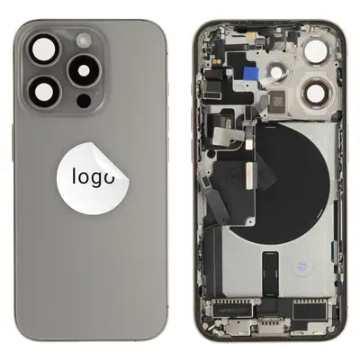 Klapka baterii (Pulled A) incl. small parts - Szara; do iPhone 15 Pro