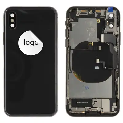 Klapka baterii (Pulled A) incl. small parts -  Szara; do iPhone X