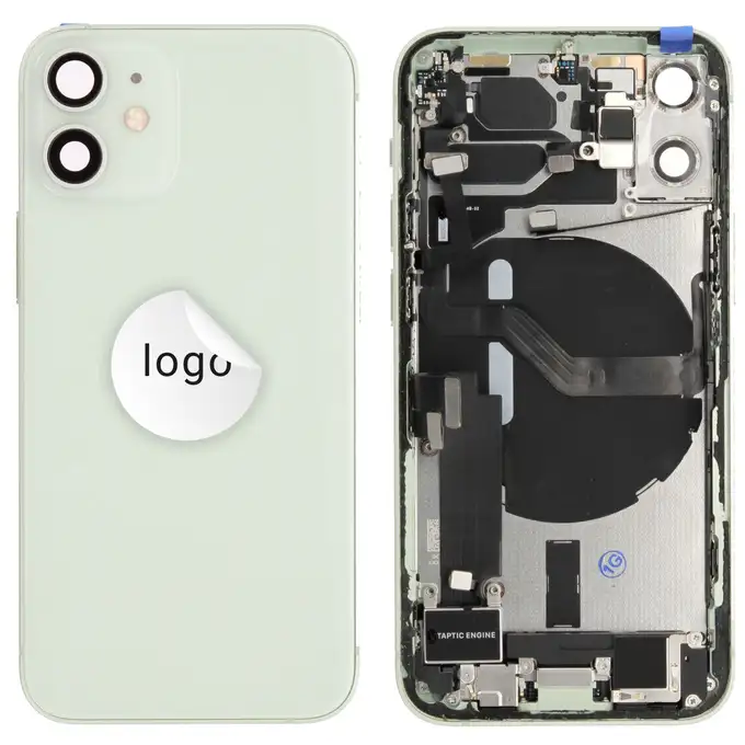 Klapka baterii (Pulled A) incl. small parts - Zielona; For iPhone 12 mini