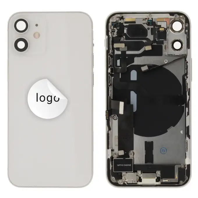 Klapka baterii (Pulled B) incl. small parts - Biała; For iPhone 12 mini
