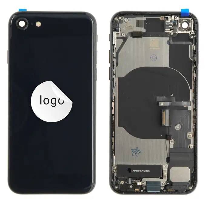 Klapka baterii (Pulled B) incl. small parts - Czarna; do iPhone SE (2022)