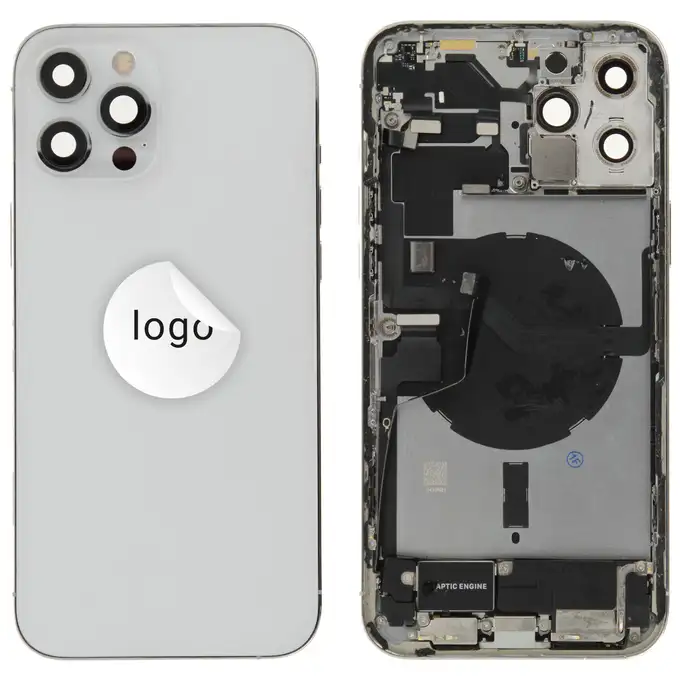 Klapka baterii (Pulled B) incl. small parts - Srebrna; For iPhone 12 Pro Max