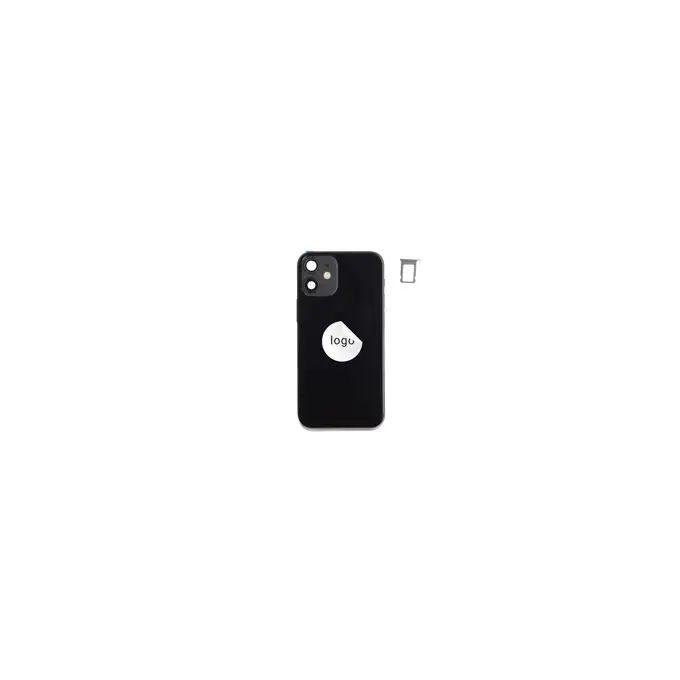 Klapka baterii (Pulled C) incl. small parts - Czarna; For iPhone 12 mini