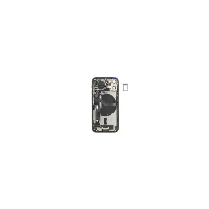 Klapka baterii (Pulled C) incl. small parts - Czarna; For iPhone 12 mini