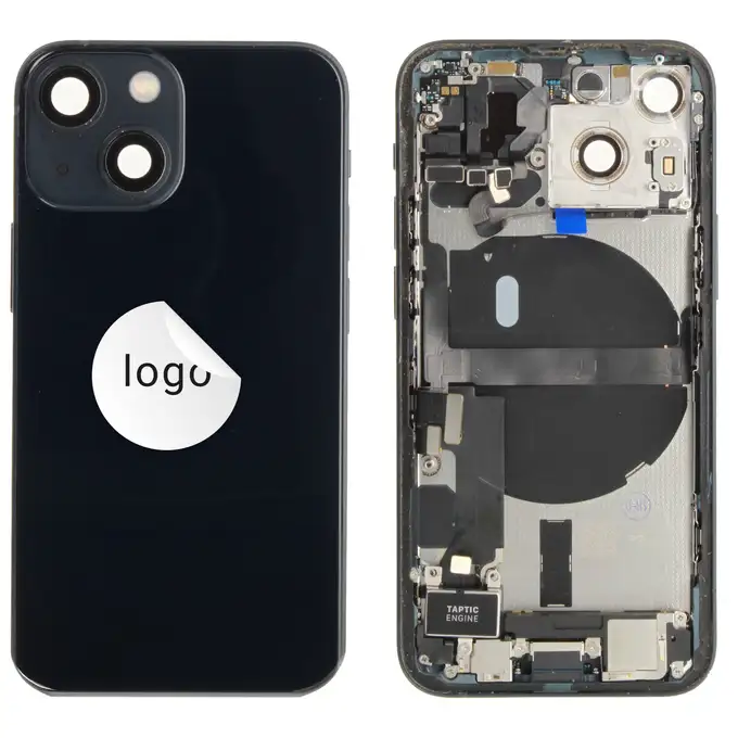 Klapka baterii (Pulled C) incl. small parts - Czarna; do iPhone 13 mini