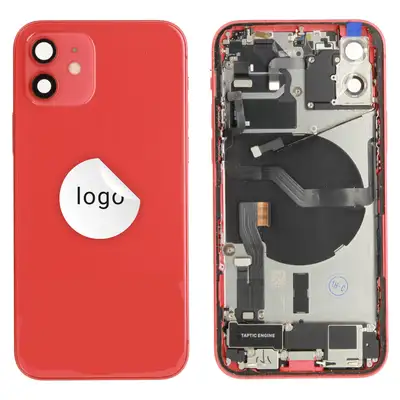 Klapka baterii (Pulled C) incl. small parts - Czerwona; For iPhone 12
