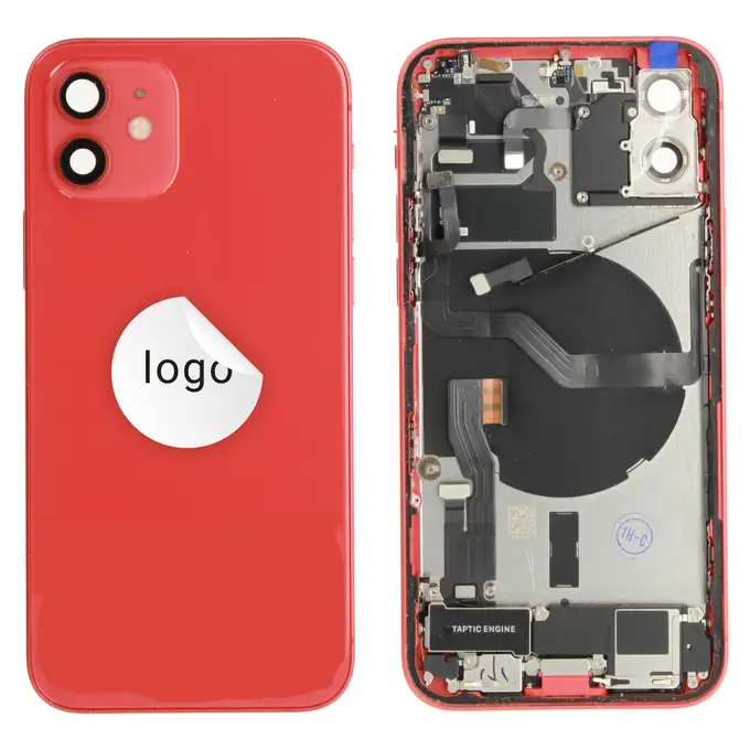 Klapka baterii (Pulled C) incl. small parts - Czerwona; For iPhone 12