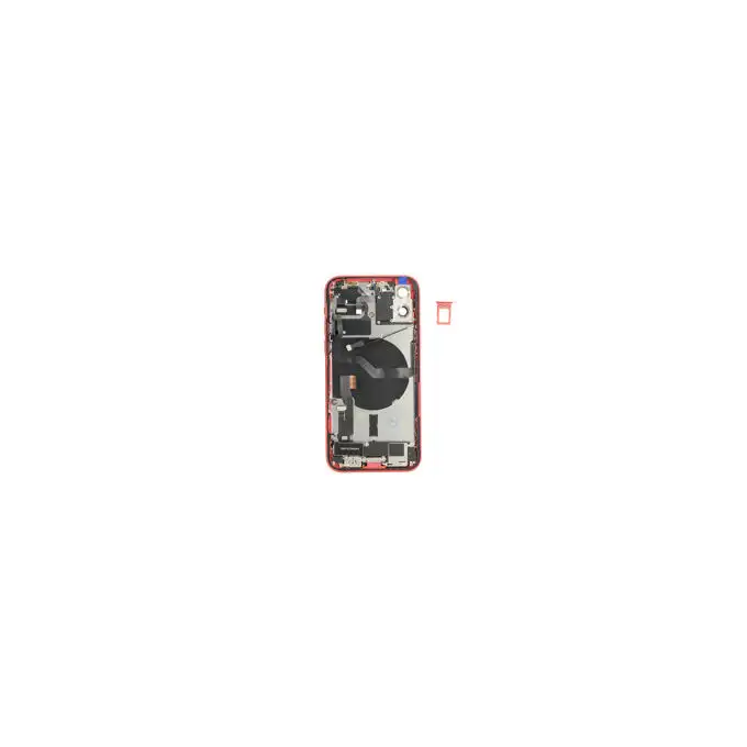 Klapka baterii (Pulled C) incl. small parts - Czerwona; For iPhone 12