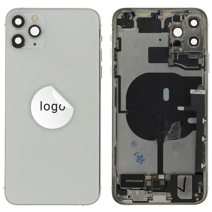 Klapka baterii (Pulled C) incl. small parts - Srebrna; For iPhone 11 Pro Max