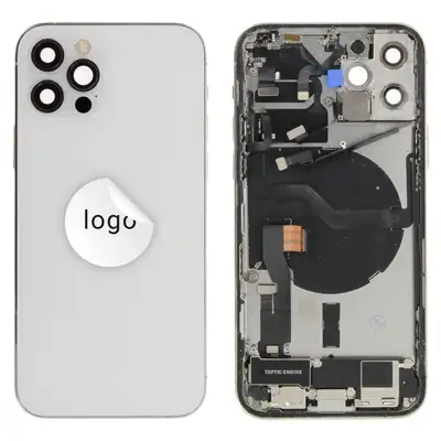 Klapka baterii (Pulled C) incl. small parts - Srebrna; For iPhone 12 Pro