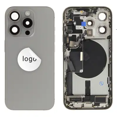 Klapka baterii (Pulled C) incl. small parts - Szara; do iPhone 15 Pro