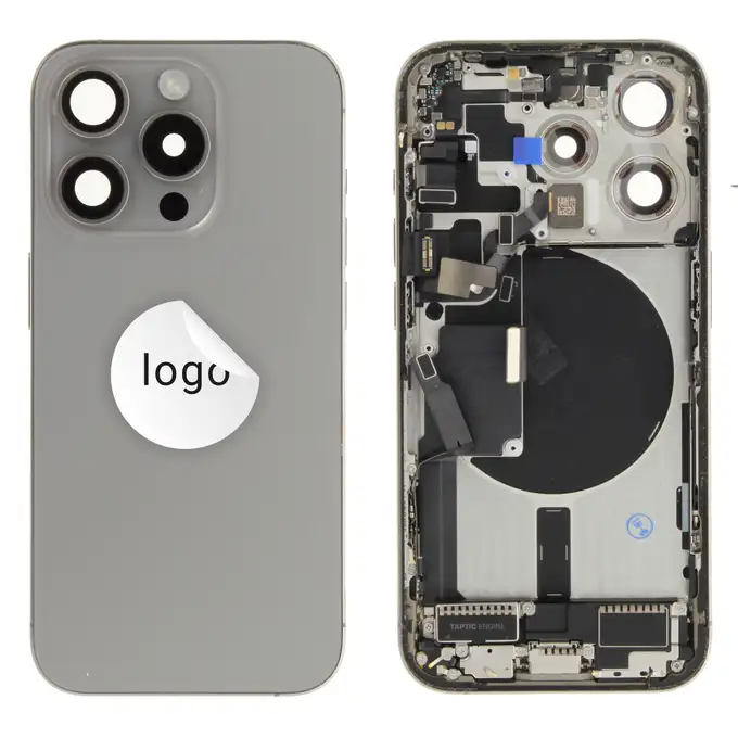 Klapka baterii (Pulled C) incl. small parts - Szara; do iPhone 15 Pro