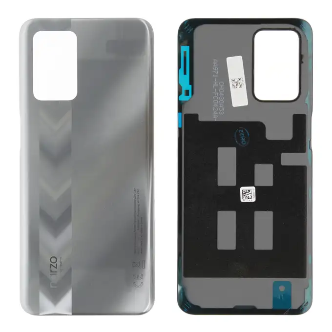 Klapka baterii -  Srebrna; Realme Narzo 30 5G (RMX3242)