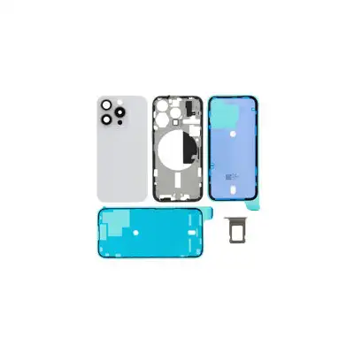 Klapka baterii (excl. Logo) - Biała ; do iPhone 15 Pro