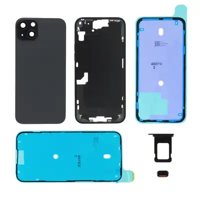 Klapka baterii kit (excl. Logo) - Czarna; do iPhone 15 Plus