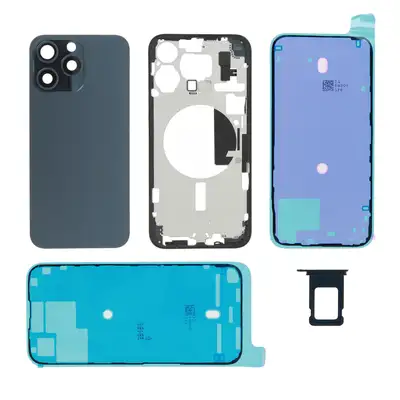 Klapka baterii kit (excl. Logo) - Niebieska ; do iPhone 15 Pro Max