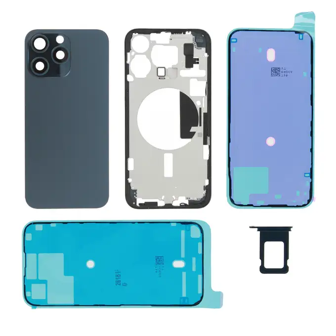 Klapka baterii kit (excl. Logo) - Niebieska ; do iPhone 15 Pro Max