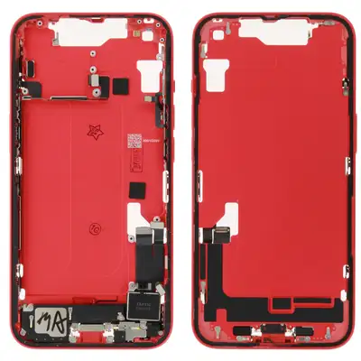 Korpus środkowy (Pulled B) incl. small parts - Czerwony; do iPhone 14