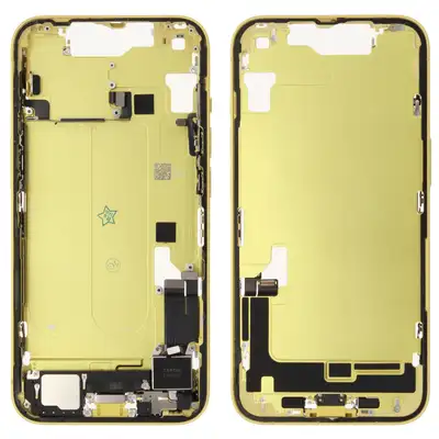 Korpus środkowy (Pulled B) incl. small parts - Żółty; do iPhone 14