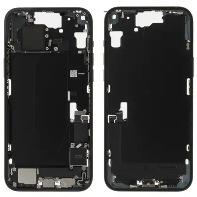 Korpus środkowy (Pulled C) incl. small parts - Czarny; do iPhone 15 Plus