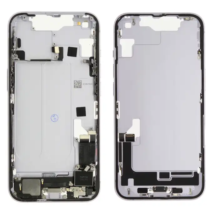 Korpus środkowy (Pulled C) incl. small parts - Fioletowy; do iPhone 14