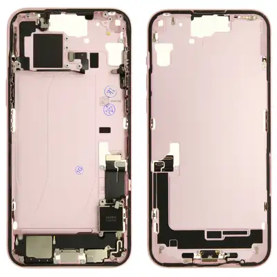 Korpus środkowy (Pulled C) incl. small parts - Różowy; do iPhone 15 Plus